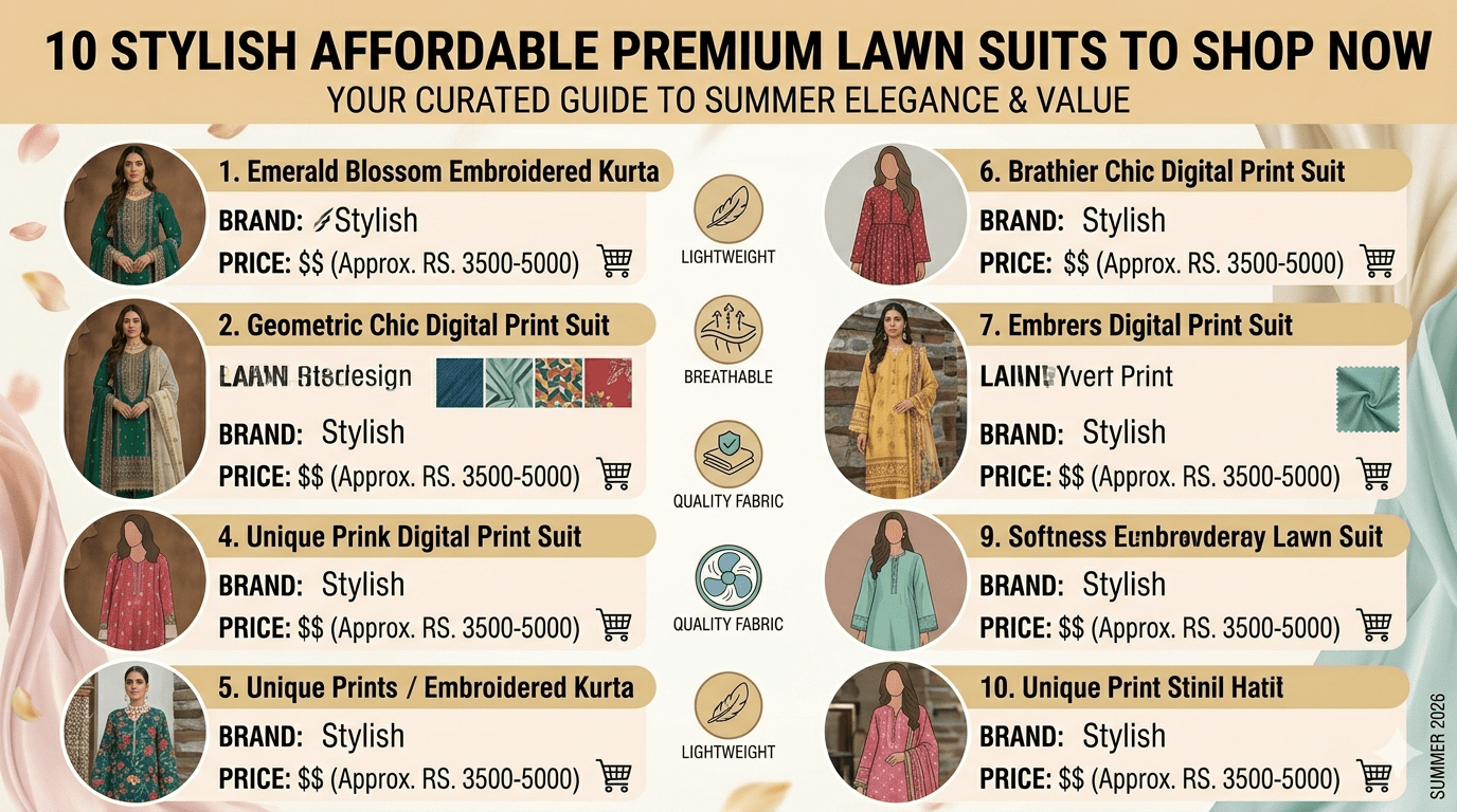 A collage of gold jewelry, colorful bangles, a glittery clutch, tan heels, and pearl earrings.