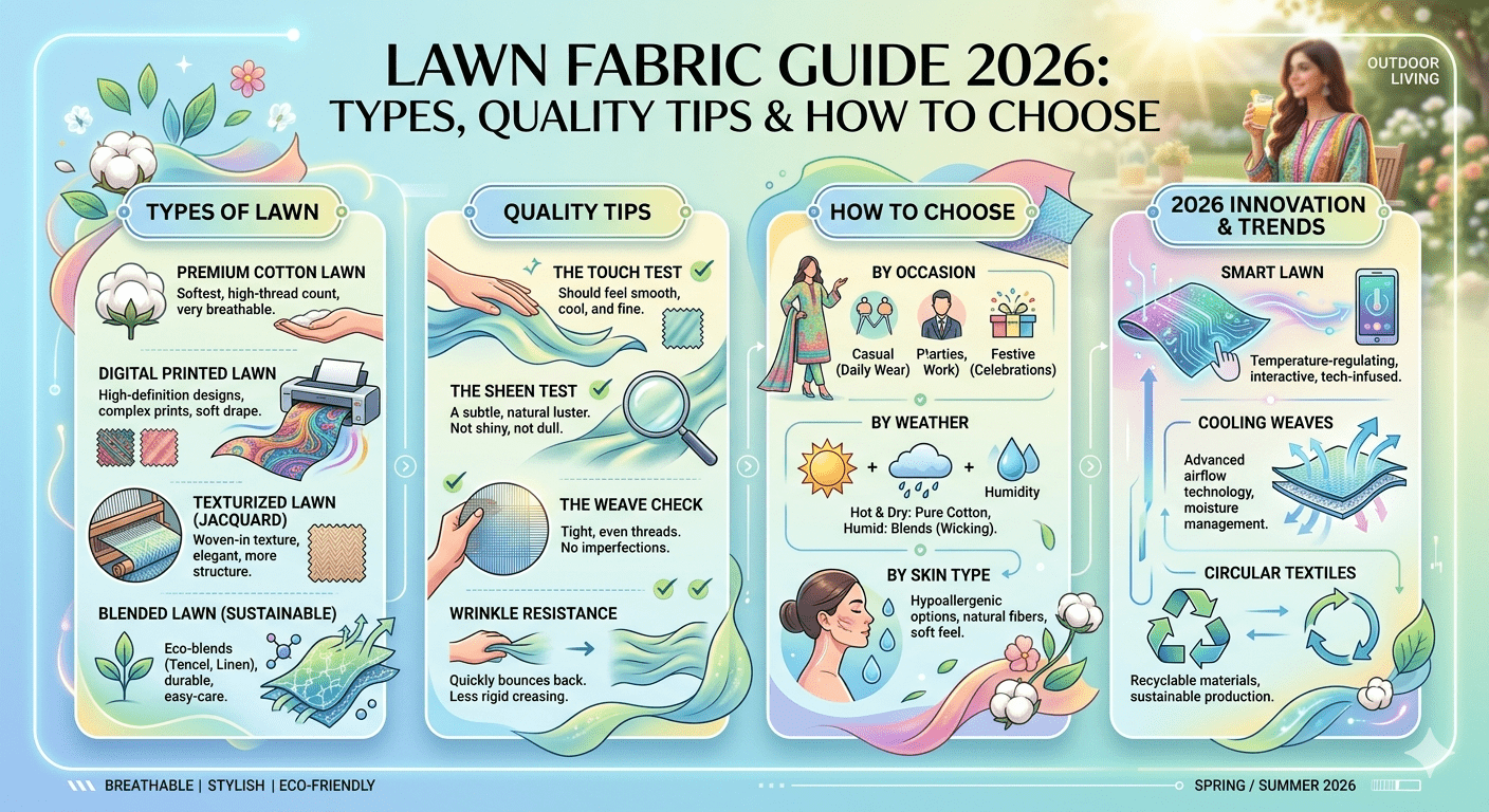 This infographic illustrates the texture, print,